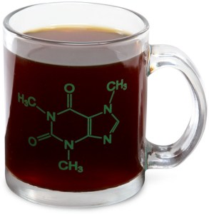Now if there's a chemist or chemistry major in your life, this would be the perfect gift for them. And yes, that molecule is caffeine, the pick me up for the masses.
