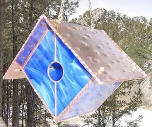 Not sure whether the birds like it or not. But I like the blue finish to it. Looks like the ocean waves for some reason.