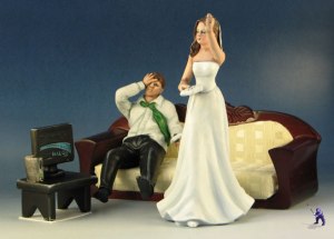 And it seems that the bride is beating the groom every time. Hmmm..maybe the woman he married wasn't as bad in video games as he thought.