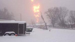 This is a picture of an explosion of an oil train derailment in West Virginia back in February of 2015. Now West Virginia is a prime area for environmental disasters since it's economy and government is basically owned by polluting industries as well as a large  population of poor people who can't say no regardless of political affiliation. As of 2015, the state is now a dumping ground for the American energy industry. Now for the people of this state, the debate over green energy may be a matter of life and death. And as long as polluting industry remains profitable, West Virginians are basically screwed. Seriously, it's very bad there.