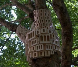 Now I'm sure this is the architectural brainchild of a Mr. Frank Lloyd Wren, no doubt. Still, I'm sure snotty rich birds will love it anyway.