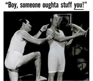 I don't know about you, but I'm not sure if I want to find out what they're going to do with that fish. Also, they almost seem like they're touching each other.