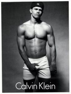 And it seems that Mark Wahlberg is just standing their clutching his junk. I'm sure he doesn't want his kids to see this on the Internet. But I'm not so sure why. Still, the crotch area shouldn't be held in any form of advertising, especially an underwear ad.