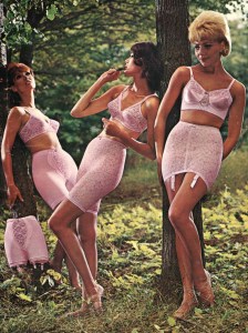 Of course, they're trying emphasize that lingerie is comfortable. Maybe, but that doesn't mean I'd frolic in the woods in that. And that doesn't mean you should either. Might want to go with a sports bra for outdoor activities.