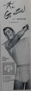 If I saw a guy outside practicing his golf game in his underwear, I'd have to wonder about him. And that goes for men of all shapes and sizes whether they wear tidy whiteys or boxer shorts. Seriously, underwear ads tend to throw realism out the window.
