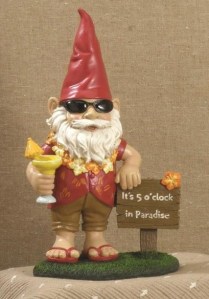 Of course, I'm sure he's bound to make the Travelocity Roaming Gnome jealous. Still, if he has more Margaritas, he'll soon be searching for his lost shaker of salt.