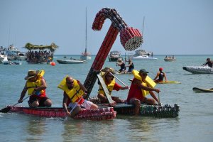 I know this is for Australia's Darwin Beer Can Regatta. Still, I can't help but wonder whether the owners may be cheating.