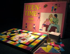 Teen Time is said to be a game that's hilariously bad in later editions. In these, the game takes place at a mall with the object being to get engaged. Oh, and those who do wrong, get sent to the video store (which wouldn't be much of a punishment for some teenagers). There's also a card about being caught with a weapon.