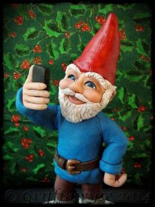 Still, being a classic gnome, I doubt if he'd be recognized on Instagram among the others. Also, I wonder where he got that smart phone.