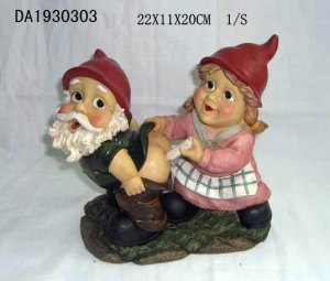 I'm sure she's taking his temperature because this  display looks older. Then again, there could be something kinky going on and what she's holding could be a butt plug instead of a thermometer.