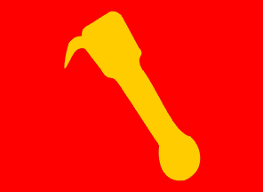 I understand the hammer and sickle were already taken. But seriously, a halapik? As Bad Flags says: " It’s an ingenious creation meant to bring total destruction to the wicked baby seal at the business end. As both a bludgenoning tool to smash the seal’s sull and and hacking tool, to drag away the freshly killed cottony soft carcass, you kill two birds (or one innocent infant seal) with one blow." Seriously, a baby seal bludgeoning and ripping tool. Real nice. Maybe they should redesign it with something less medieval and less controversial. Let's not glorify baby seal killing shall we?