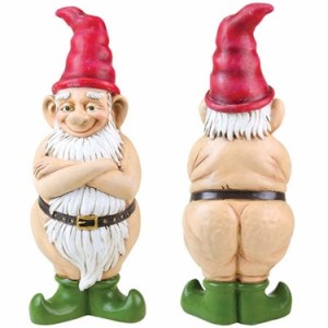 I'm sure the beard and belt are in place to cover up his naughty bits.  Still, they call it the place where the sun don't shine for a reason.