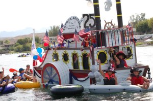 Nevertheless, from what I've read, real steamboats weren't the safest things and were very prone to catching fire. So this cardboard cut out is probably much safer than the real thing.