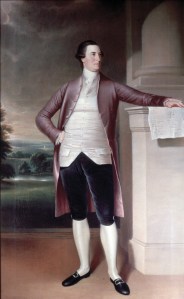 This is a 7 and a half foot portrait of William Paca who was well over 6ft tall by any stretch of the imagination. Of course, he was said to be rather refined and cultured. He also knew how to dress.