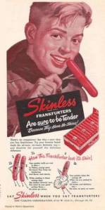 I know that it's supposed to refer to hotdogs. But it sounds like something you'd hear in Anthony Weiner's Tinder profile. They even have a poem reading