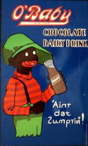 More like O'Tar Baby to me with the virulently racist caricature drinking it. If you're American, you should be very aware about why it's not okay to draw black people this way.