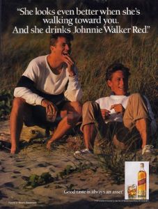 Notice that they never show the woman these guys are talking about in this ad. Makes me wonder that these guys are so drunk that they'll hump anything. The woman isn't as attractive as these guys think.