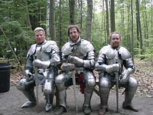 Now these three guys seem to keep their armor pretty squeaky clean. Still, I wouldn't want to be in their mail or metal covered boots.