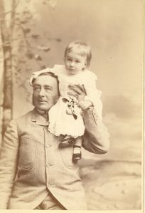 Of course, seeing the kid in dress and long hair, some of you might think this would be Eleanor. But you'd be wrong. This is FDR as a baby with his father James. Besides, Eleanor's dad Elliot was a much younger man as well as a womanizing drunk.