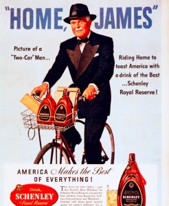 Who's on a bicycle because he basically wrecked them both in a ditch while on a bender. Heard he got his license revoked when the authorities caught up with him. But he's still got two casks of whiskey in his bike basket. Hope it was worth it. Because I don't think he'll ever drive again.