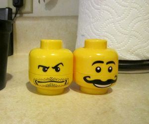 Yes, these are LEGO head salt and pepper shakers. I'm sure they shouldn't be played with. But they do look cool, though.