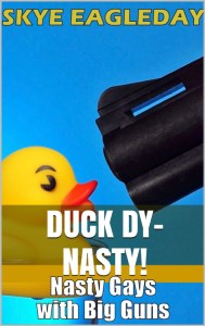 Of course, this cover image is just ridiculous. Besides, pointing a gun at a rubber duck? I'm sure it'll traumatize little kids. But adults will find such an image too hilarious to take this book seriously.