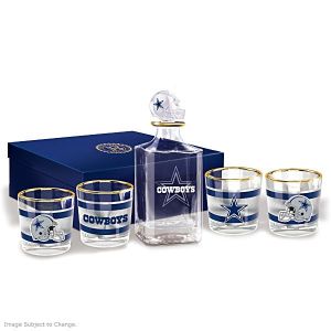 I'm sure this set won't be used for drinking beer. Those are shot glasses. Of course, this will probably be in uses for any Cowboys fan to drown in their sorrows when their team loses.