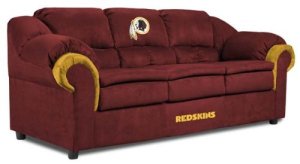 For some NFL fans, a team themed couch might be something they'd like to have, but will never get. Well, unless they're married to someone who's as much of a passionate football as them or very rich.