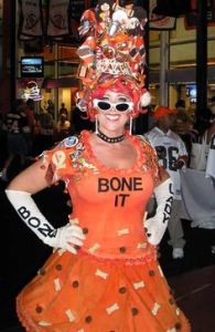 Now I have to admit, she has quite a creative fashion sense as the Bone Lady. However, I'm sure dressing like that isn't going to help her team. And I know that the Browns aren't known for their winning streaks in the AFC North.