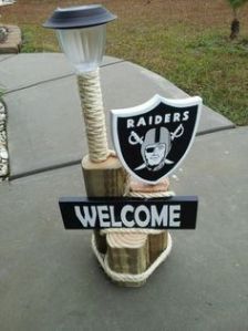 I'm sure this decoration was rarely used for a Super Bowl party. Knowing how the Raiders don't have a great track record.