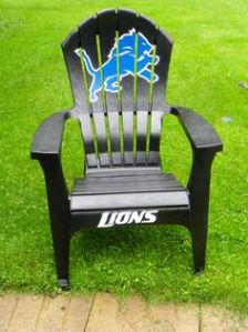 They have lawn chairs for each team by the way. And they're all painted and made from wood. So they're more durable than their plastic counterparts.