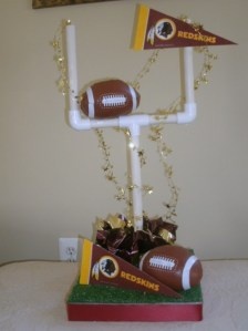 This one is for the Washington Redskins. And the fact it's DIY is quite obvious. But still, anything with Redskins imagery is said to be offensive to Native Americans. For obvious reasons.