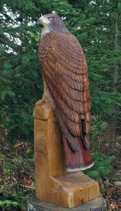 You should know that birds of prey are popular subjects in wood sculpture. Because case in point, birds of prey are cool. Just ask anyone.