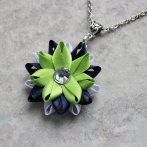 Now this is made from ribbons and put in the shape of a star. It's also held by a chain, by the way.