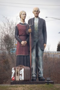 Yes, it's perhaps the most famous painting in American art. And it's been parodied for decades. Sometimes I'm not sure why.