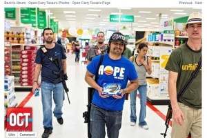 The open carry movement is one where people openly carry guns into public places as a way of 