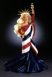 Yes, it's kind of emphasizes that Barbie might be America's Sweetheart. However, at least she has a rather friendly disposition and tries to be accommodating to diversity. Unlike the blonde women of Fox News. 