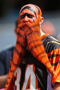 Now this guy certainly has amazing facial hair. But his wild beard in stripes? That's something I can't ignore for this post.