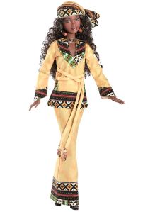 Just so you know, Africa is a nation of highly diverse wildlife, nations, and cultures. I only called this doll African Barbie since I have no idea which country she's supposed to be from. Yet, I know it's either from the west or the south.