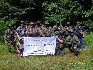 In recent years, the belief that widespread gun ownership as a defense against a tyrannical government has been an alluring idea among Americans. However, this has led to some right wing loons to form citizen militias to defend themselves against government intrusion. As if they'd even have a chance if they'd really have a chance of staging a successful uprising (not).