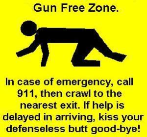 This is a pro-gun picture depicting how gun-free zones don't prevent mass shootings and how police don't stop massacres. However, if you're in a mass shooting situation, it's generally recommended you don't try to confront the shooter with firearms. It's best advised that you leave the defensive shooting to the police in these circumstances. 