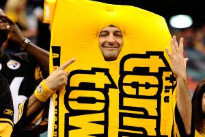 Don't ask me about the Terrible Towel and how that came to be. It's a Pittsburgh Steeler thing that was started by their onetime broadcaster Myron Cope. That's all I know.