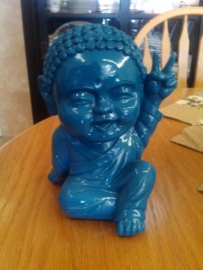 Now this looks pretty ridiculous and incredibly tacky. But somehow there may be Buddhists who seem to buy it. Of course, some might be a fan of The Smurfs.