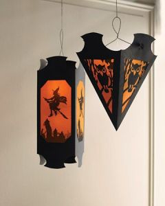 Use construction paper and cut out black silhouettes to stand out. You can even hang them overhead or put them on the ground. It doesn't matter.
