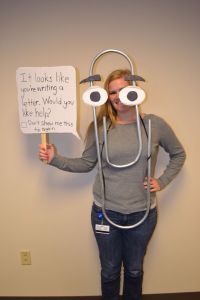 For my younger readers, Clippy was an office assistant in the early Microsoft Office programs. He was annoying as hell. Still, this is a fairly simple costume idea that doesn't require a lot of work.