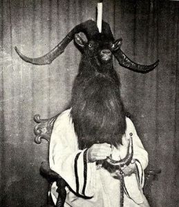 Don't usually think goats as scary. But this one looks horrifying enough to haunt my dreams. And no, I really don't want to hear any tunes from that horn.