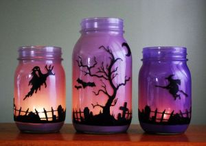 Now this is cool. Love how they paint the jars just the right color to show a sunset as the spooky stuff comes into play.
