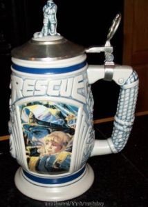 For some reason, this doesn't look like a traditional stein to me. More like a beer stein with a similar design you'd see on a plastic kids' mug.