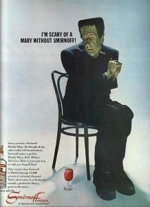 Of course, Frankenstein has admitted in this ad that he has a drinking problem. So when he goes on the rampage at night, he's not angry. He's just going through an alcohol withdrawl because he was kicked out of a bar or the bars closed.