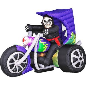 Not sure about the eyeball decoration in the front. Still, at least he has a nice roof on it.